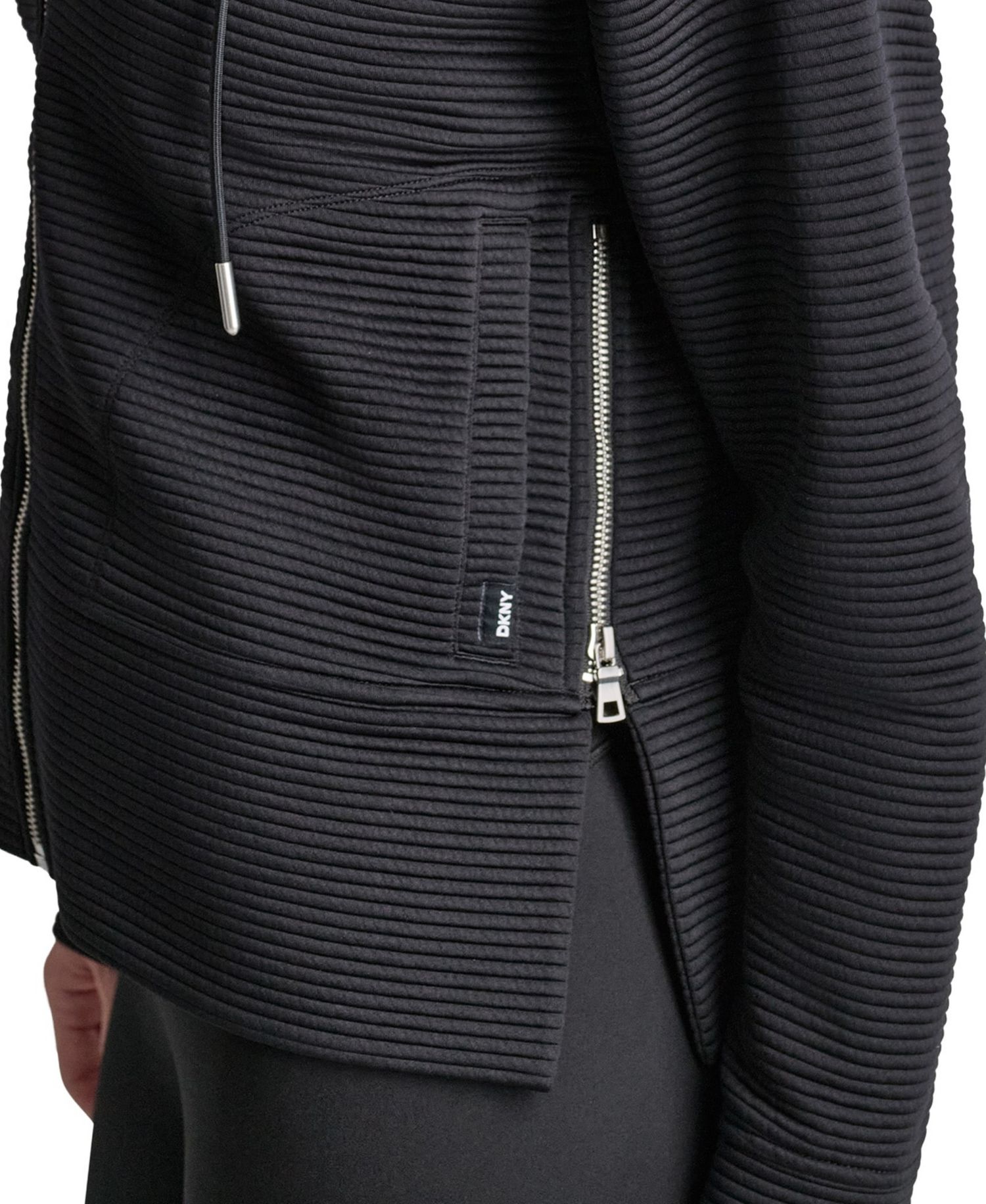 Women's Black New York Knicks Tech Ottoman Full-Zip Hoodie