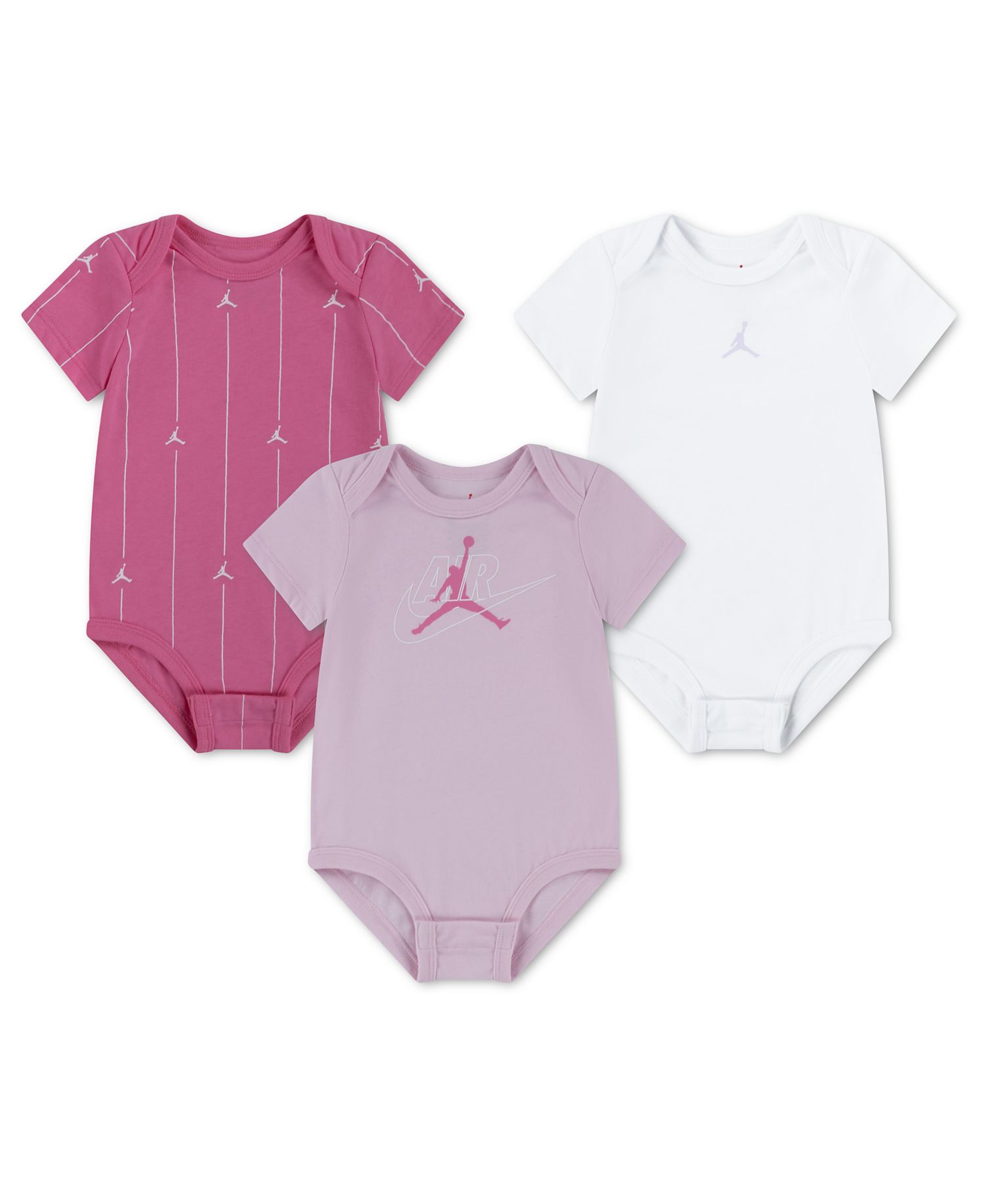 Baby Boys' and Baby Girls' Jumpman Air Bodysuits, 3-Pack