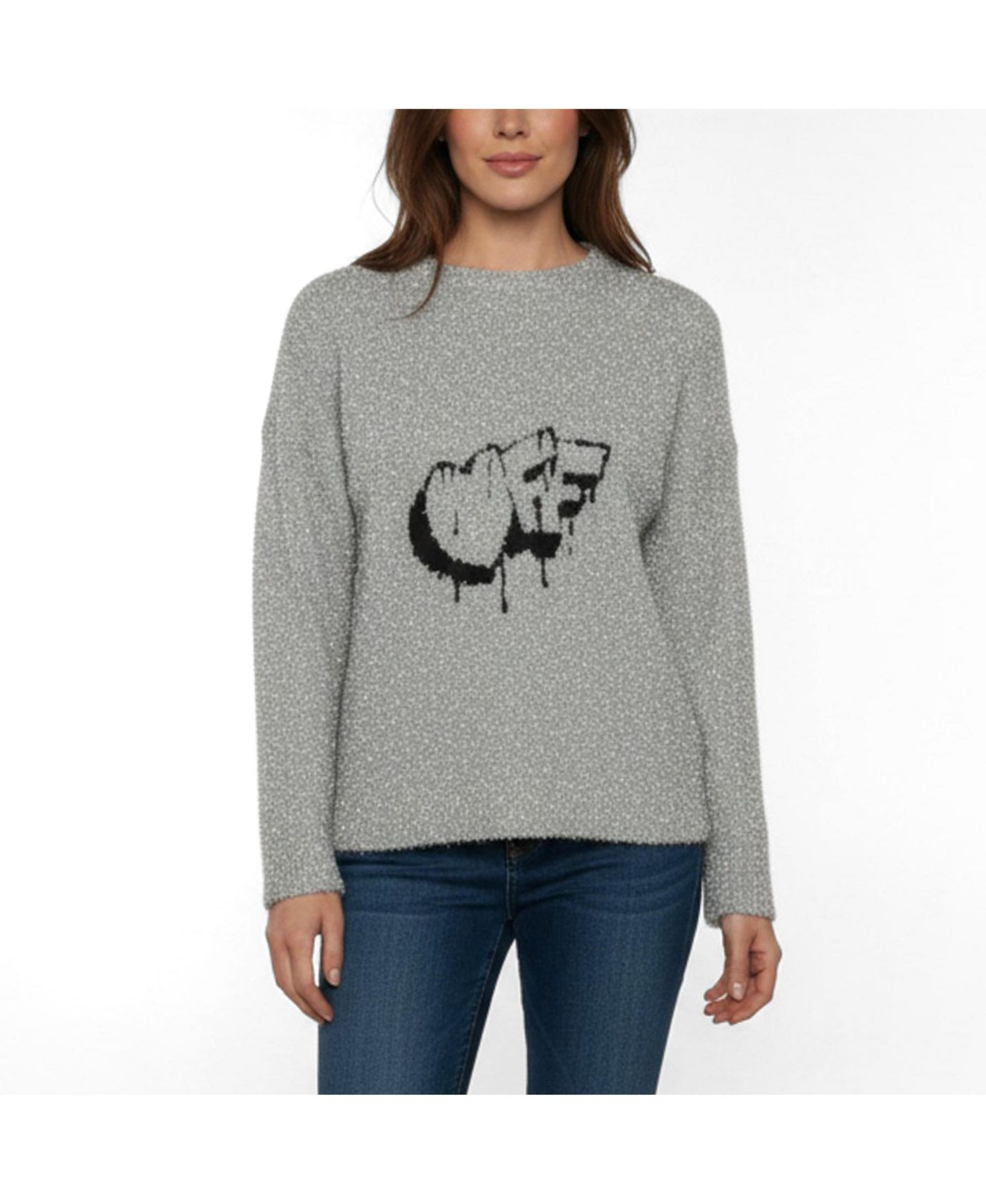 Women's Logo Intarsia Lurex Knit Sweater