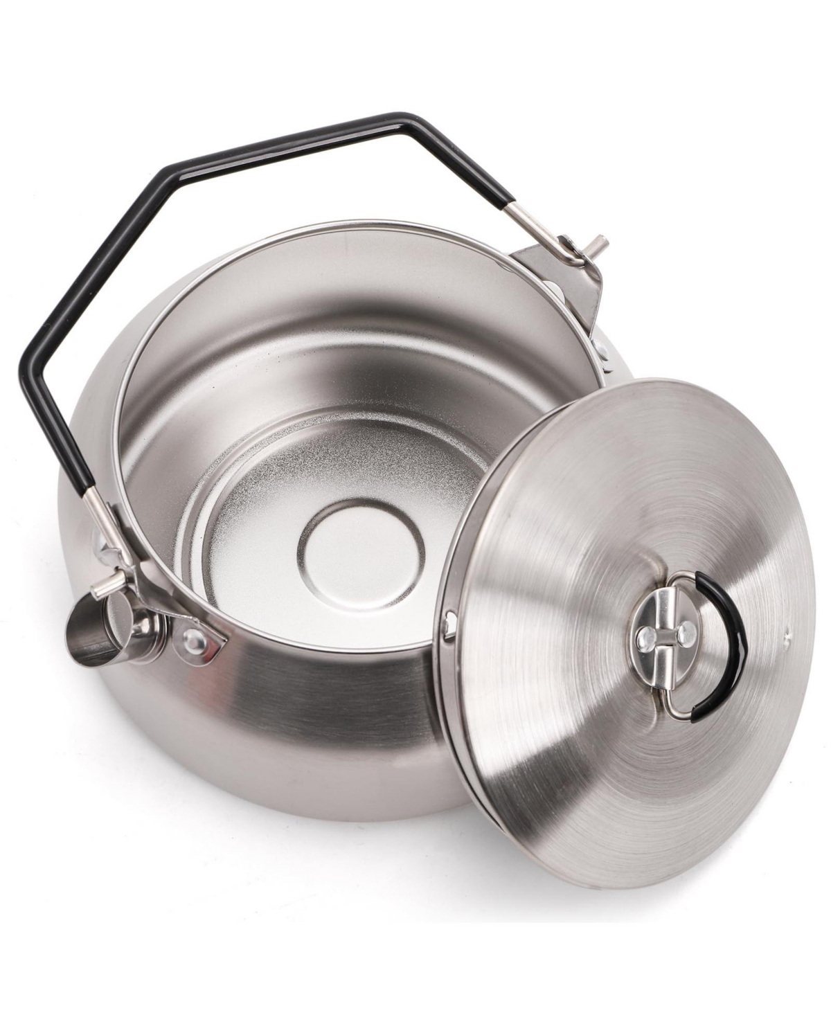 Piscifun 1L 304 Stainless Steel Camping Kettle Portable Fast Heating Outdoor Camp Tea Coffee Pot For Hiking Travel