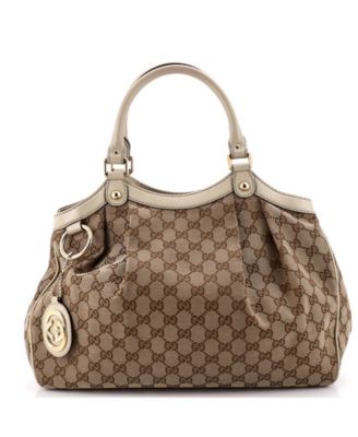 Medium Sukey Tote GG Canvas with Leather