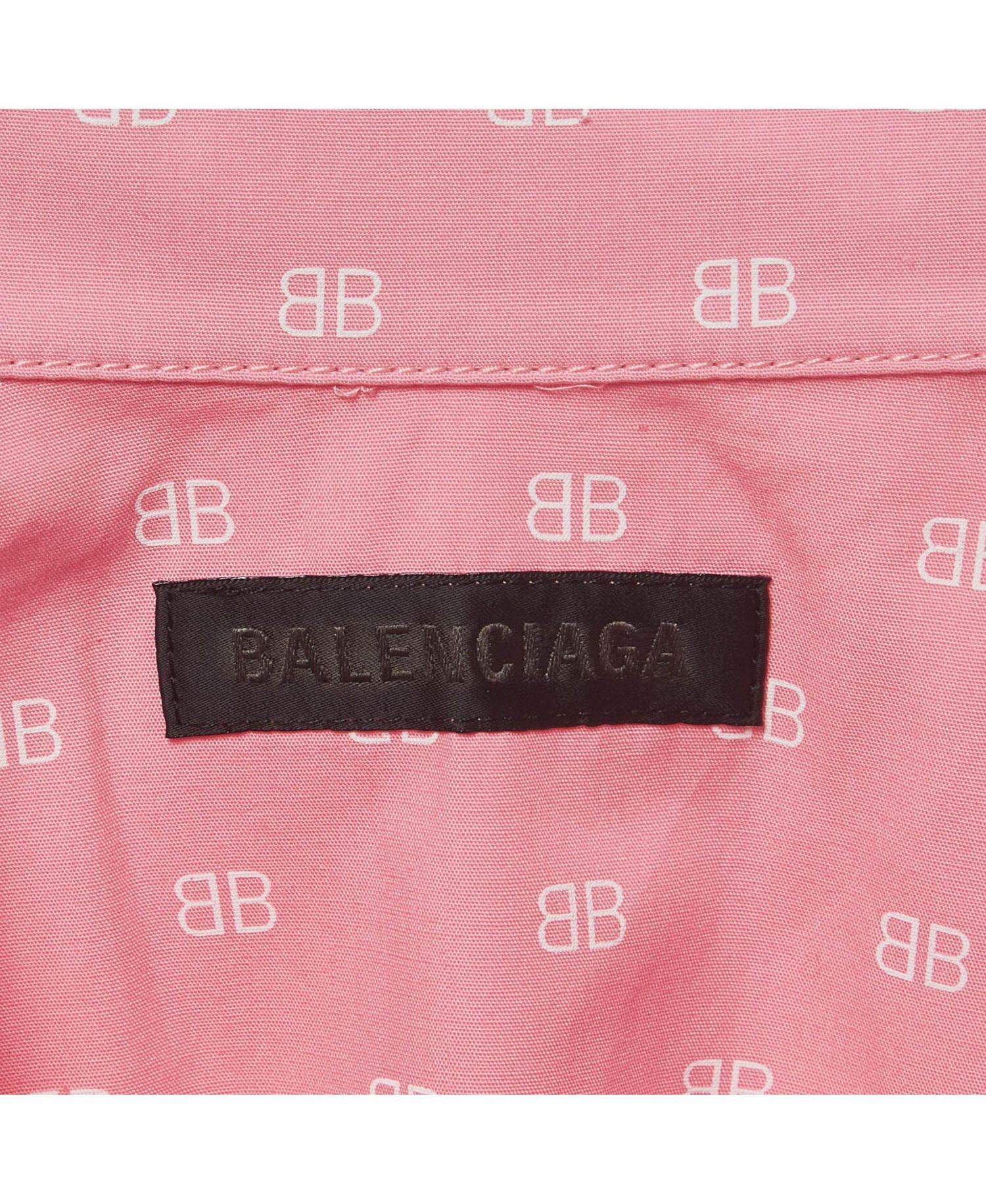 Women's Monogram Print Oversized Cotton Shirt