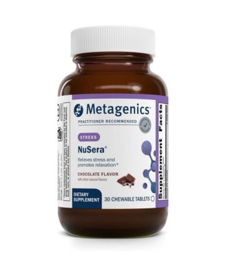 NuSera - Chocolate-Flavored Chewable Stress and Calm Support with Lactium - Supports Relaxation, Sleep Quality - 30 Chewable Tablets