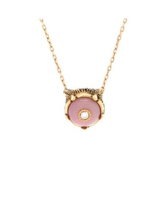 Le Marche Des Merveilles Feline Head Pendant Necklace