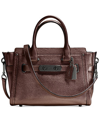 COACH Swagger 27 in Pebble Leather - Handbags & Accessories - Macy&#39;s