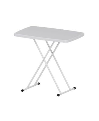 Folding Table, Plastic Personal Foldable Tables, Adjustable Rectangular Dining Table, Simple Bedside Square Table, for Party, Dining, Events