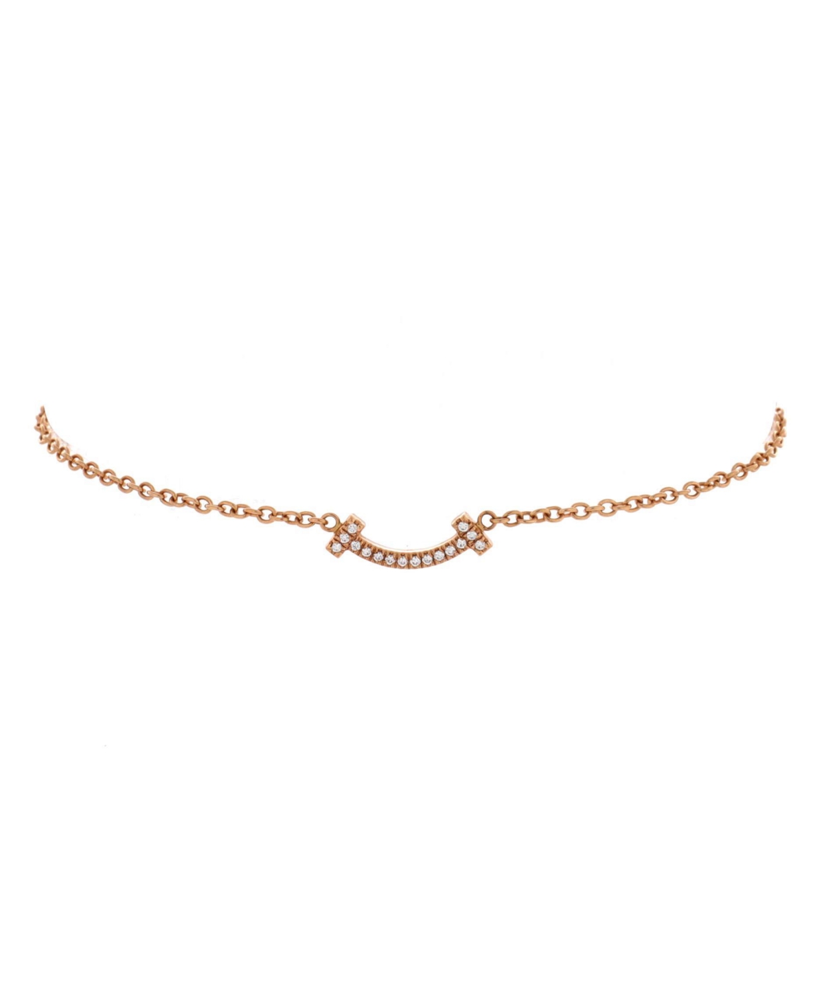 Pre-Owned Tiffany & Co T Smile Chain Bracelet