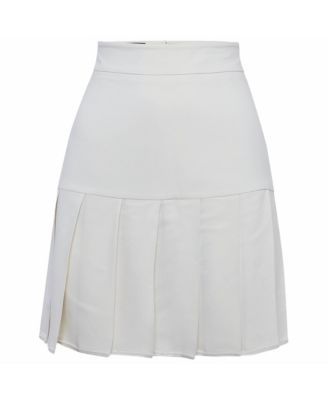 Women's Sateen Pleated Mini Skirt