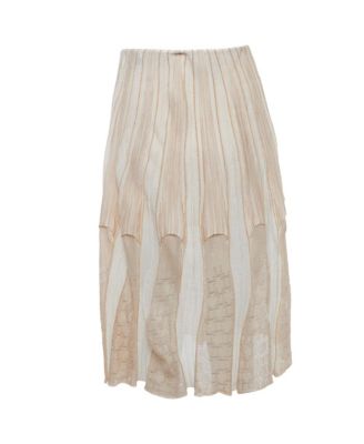 Women's Stretch Knit Flared Midi Skirt