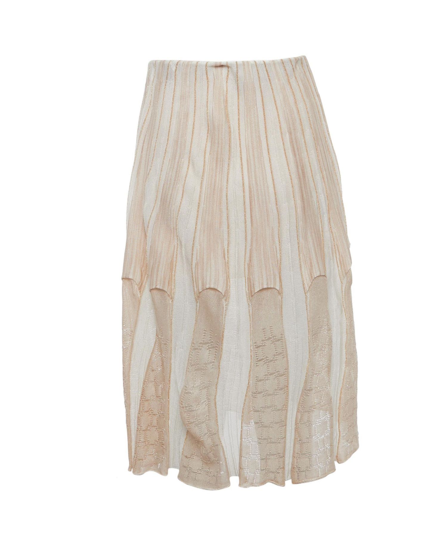 Women's Stretch Knit Flared Midi Skirt