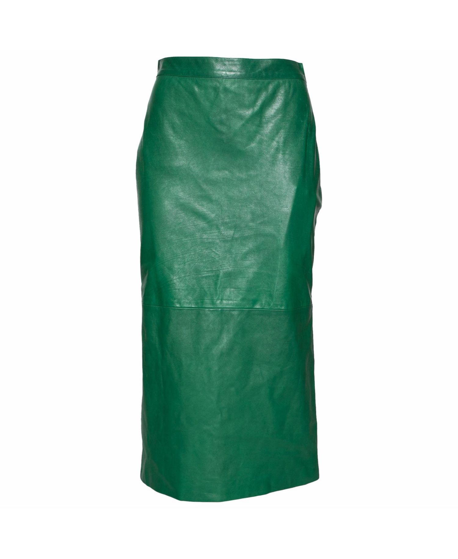 Women's Leather Pencil Midi Skirt