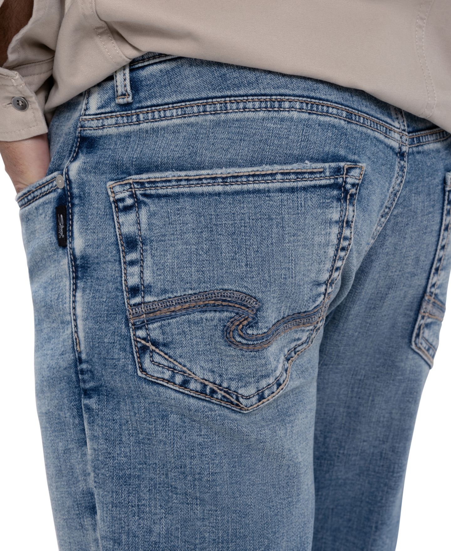 Мужские джинсы Silver Jeans Co. Zac Straight-Leg, цвет: Rockstedy — фото 4
