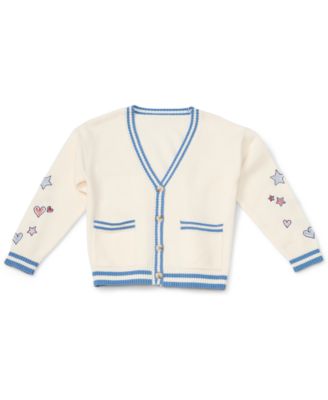 Girls' 4-16 Varsity with Embroidered Cardigan