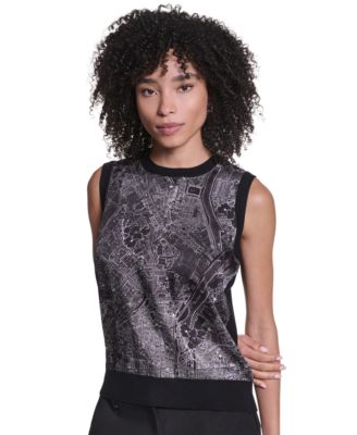 Women's Sleeveless Crewneck Sweater