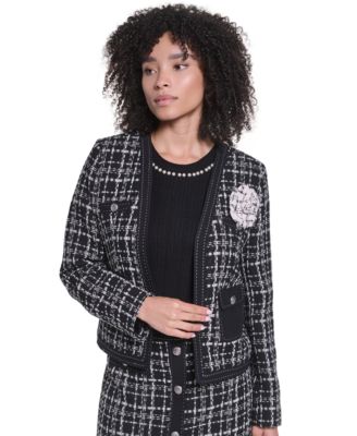 Women's Cropped Open-Front Jacket