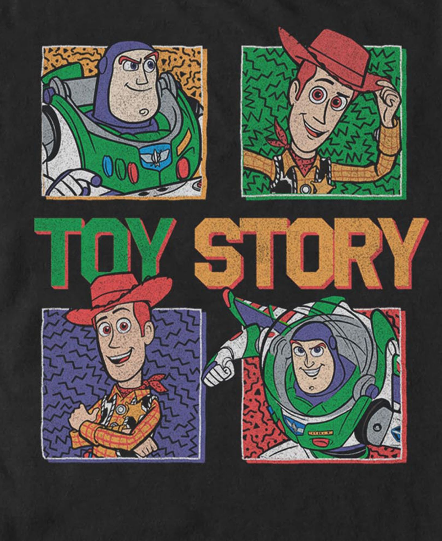 Мужская футболка Fifth Sun Toy Story Ninties Foursquare, цвет: Чёрный — фото 3