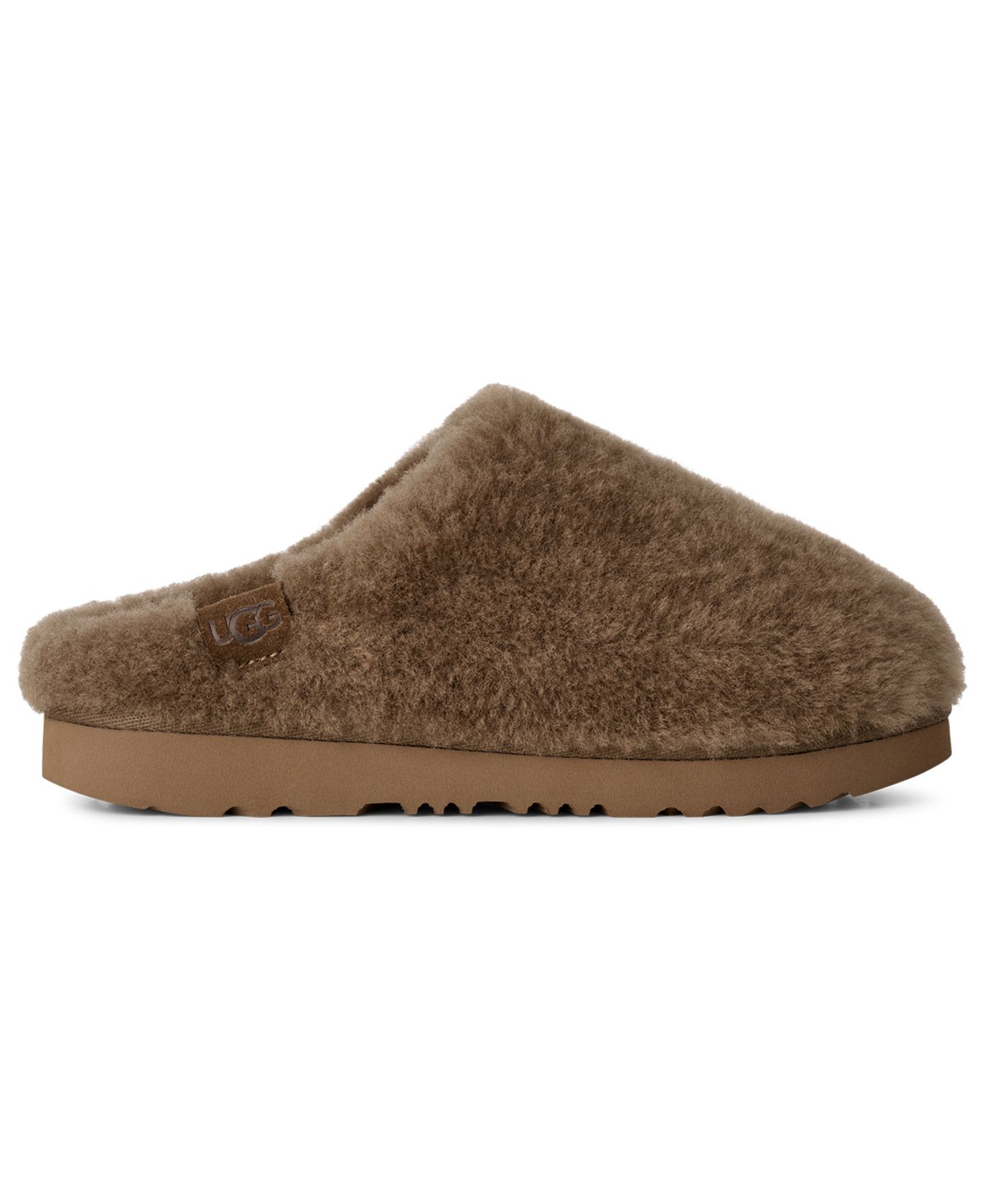 UGG® Детские домашние тапочки UGG Classic Fluffed без застёжки, цвет: Светлый бронзовый — фото 2