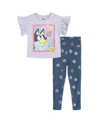 Girls (5 - 12) 2-Piece T-Shirt and Denim Leggings Set