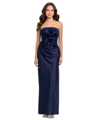 Women's Floral Strapless Gown