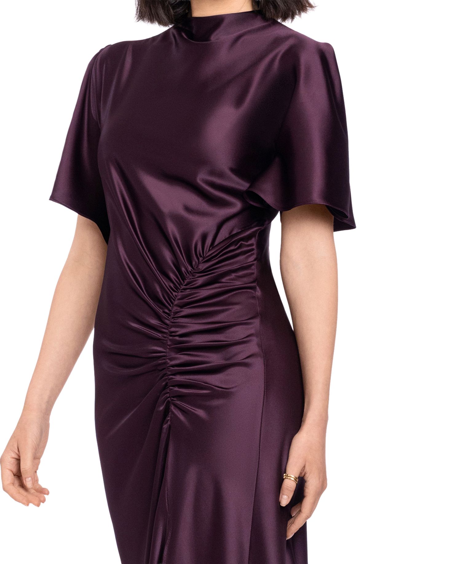 Women's Flutter-Sleeve Gown