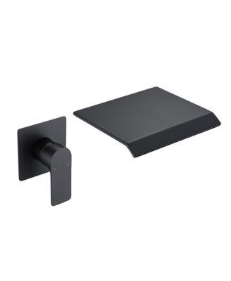 Wall Mount   Bathtub Faucet Single Handle Waterfall Spout Rough In Valve Included High Flow Filler