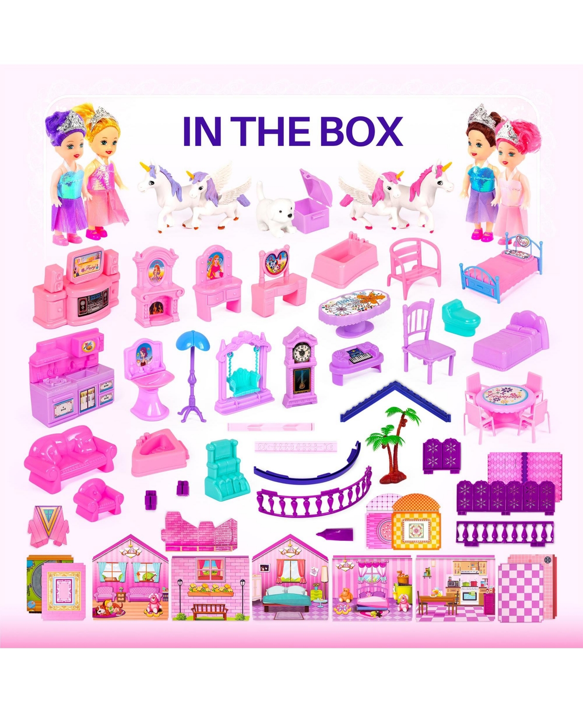 Gnuadz Dollhouse Princesses Furniture Accessories Garden Gifts Kids