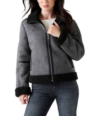 Women's Faux Shearling Zip Up Jacket