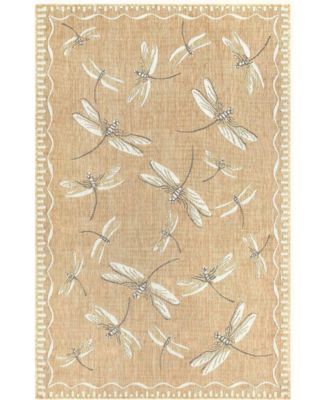 Lush Decor Carmel Dragonfly 4'10" x 7'6" Outdoor Area Rug