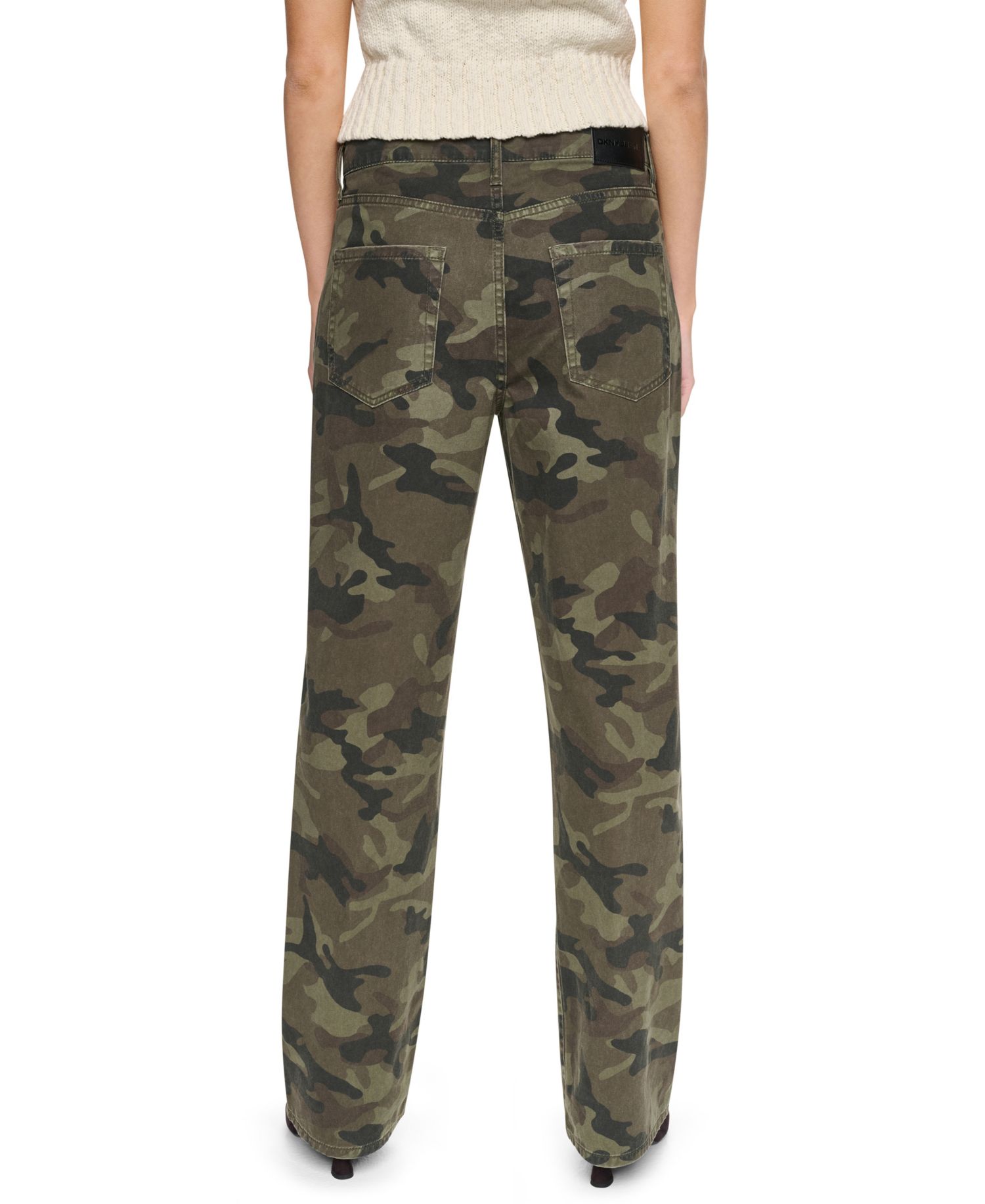 Women's Camo Mid-Rise Relaxed Straight Jeans