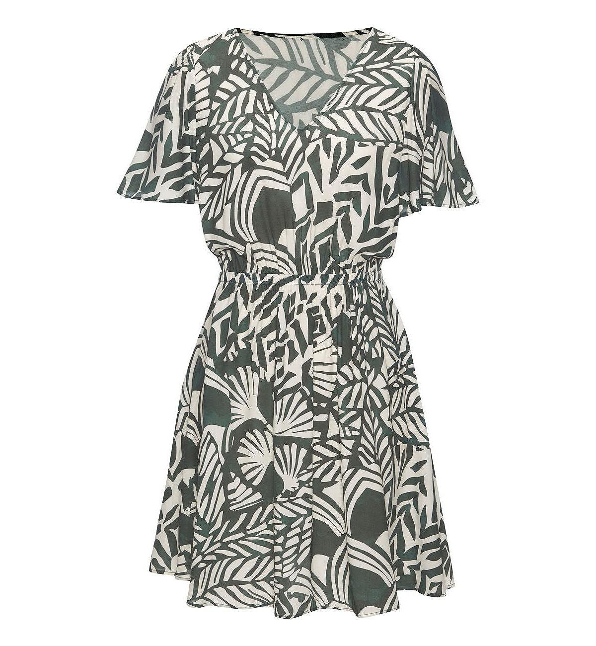 LASCANA Women's Print V-Neck Dress view 4 — MAYCSS fashion products