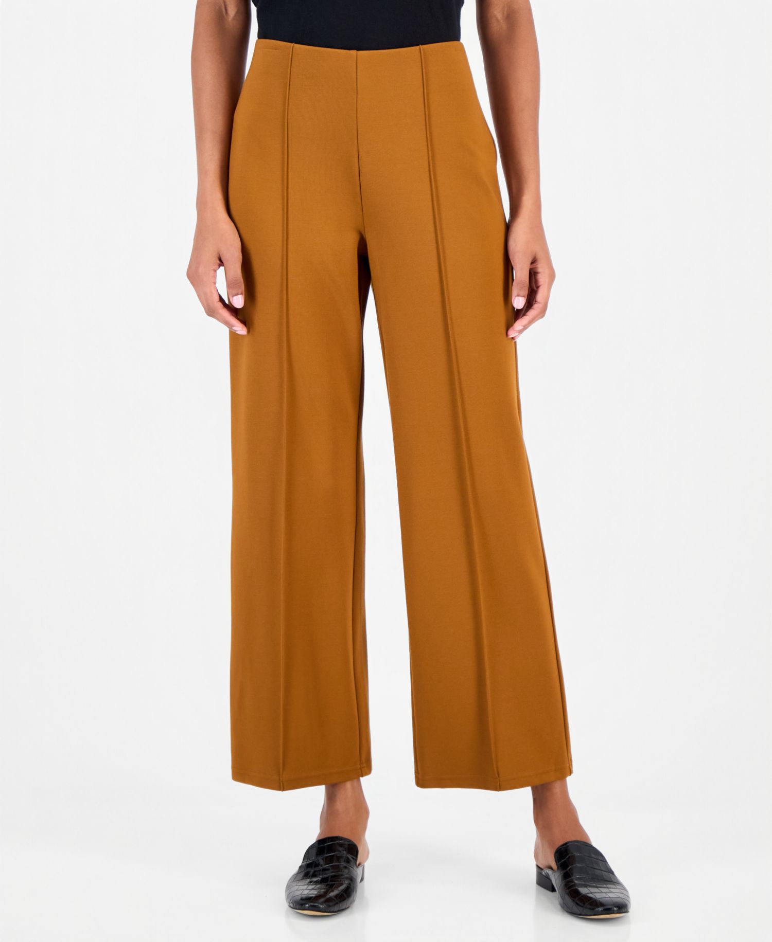 Women's Wide-Leg Pull-On Ponte Pants