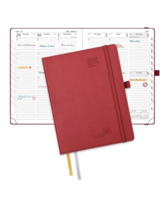 Pocket Planner 2026-2027 Academic Weekly Hourly Leather Cover
