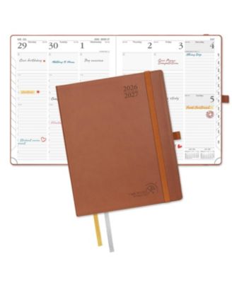 Pocket Planner 2026-2027 Academic Weekly Hourly Leather Cover