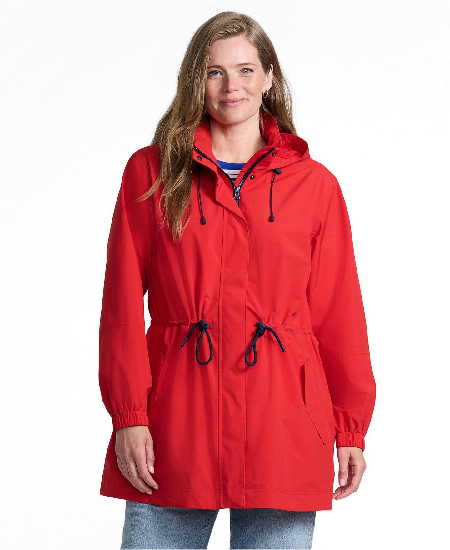 Женская куртка Lands' End Packable Rain Parka, цвет: Красный — фото 2