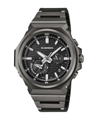 Men's Black Stainless Steel Analog Watch 44.2mm