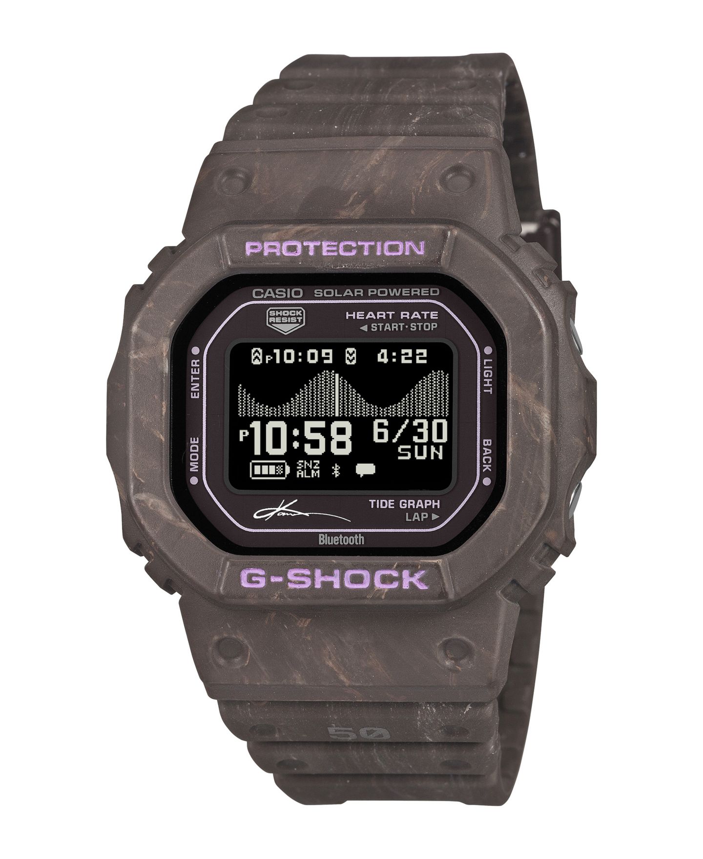 Мужские часы G-Shock Kanoa Igarashi Limited Edition Brown Resin Digital Watch 44.5mm — фото 1