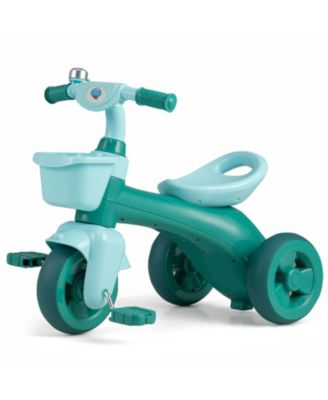 Kids Tricycle with Front Basket, Bell and Limited Steering