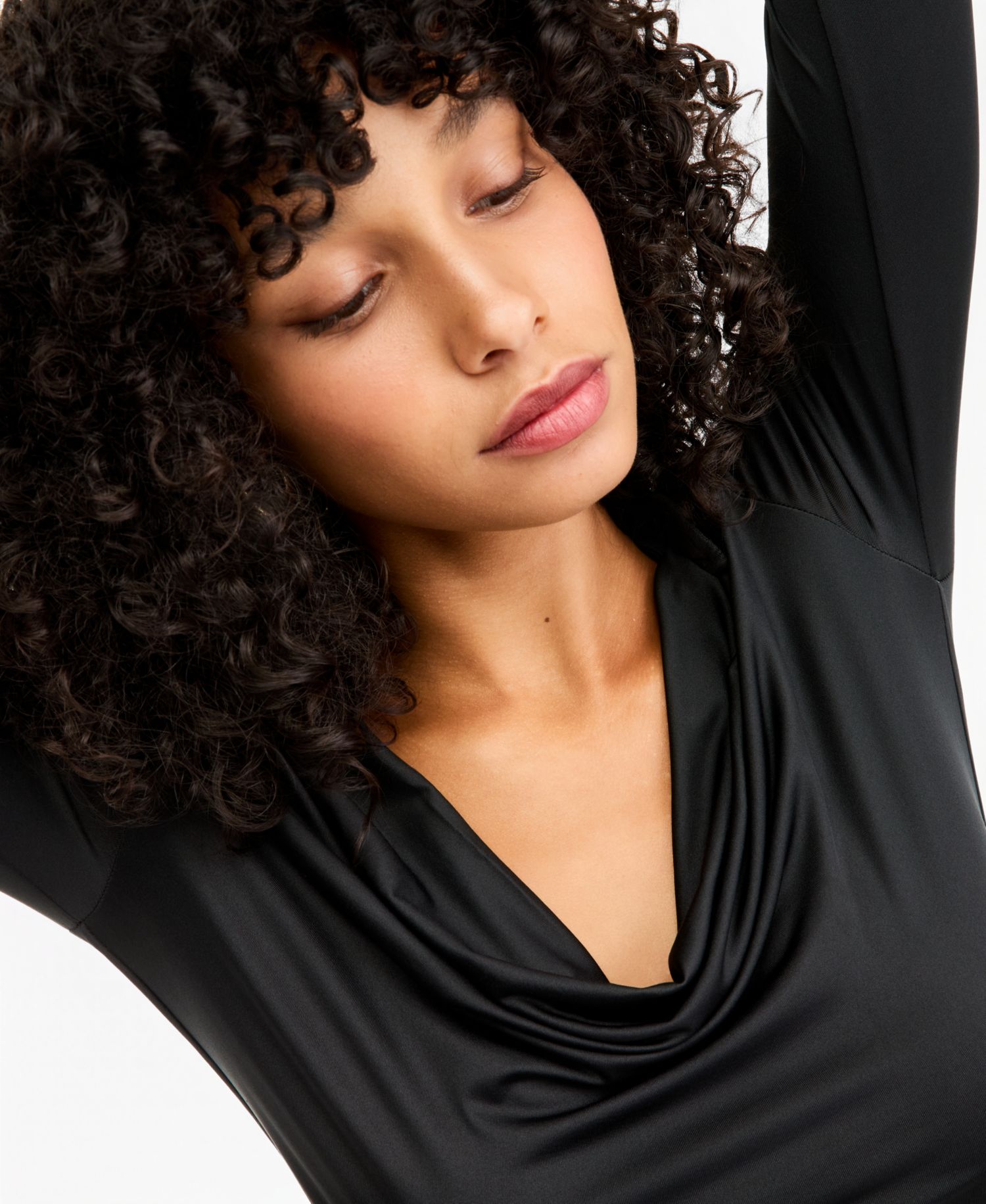 Women's Cowl-Neck Long-Sleeve Top