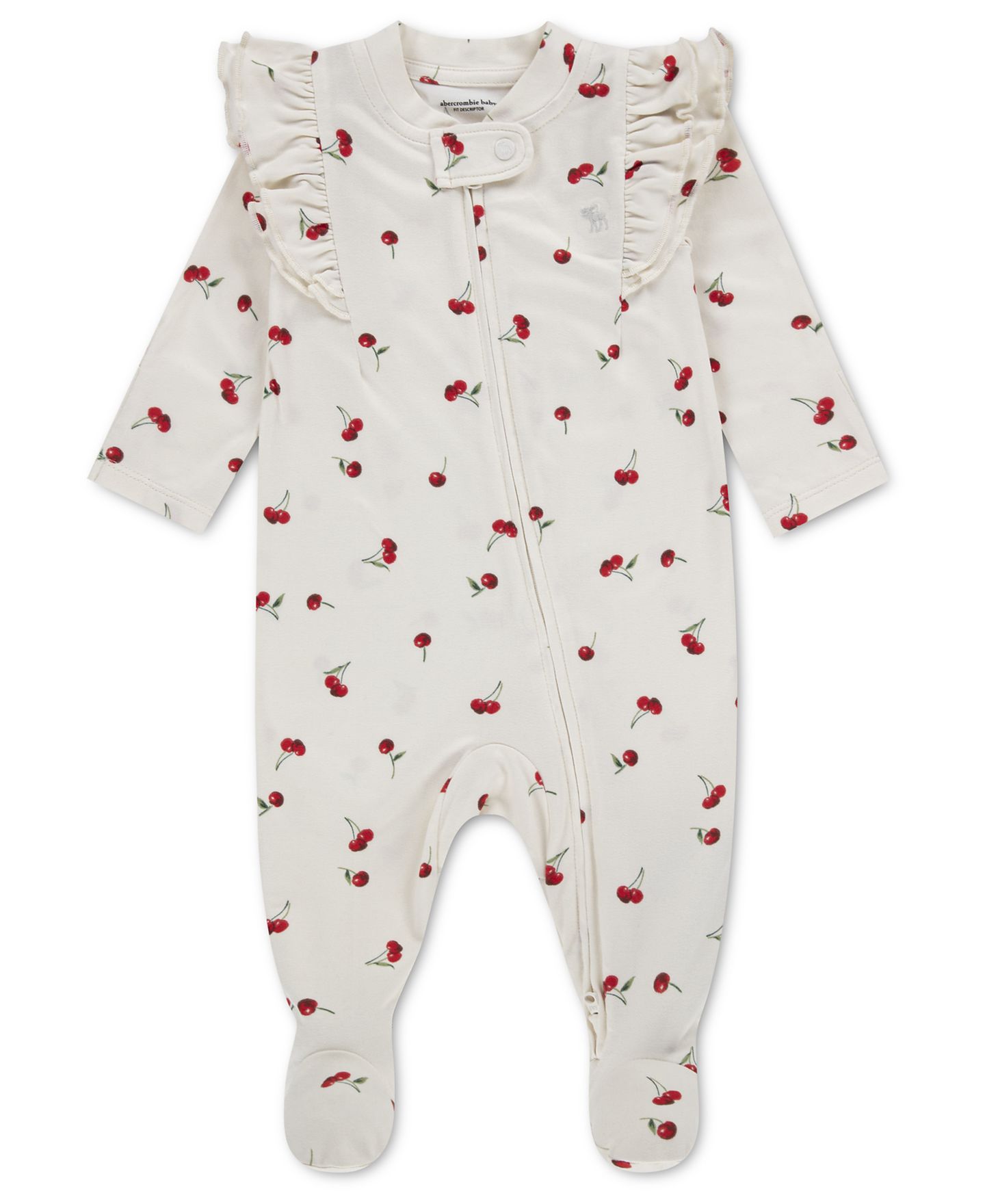 Детский комбинезон с ножками abercrombie kids с рюшами и длинным рукавом, для девочки, цвет: Чёрный — фото 1