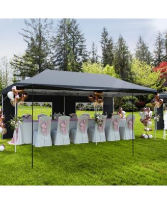 10'x20' Pop Up Canopy Tent with 5 Removable Sidewalls and PE Windows, Waterproof, UV50, for Parties and Events