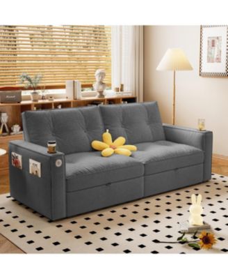 2-in-1 Multi-Functional Sofa Bed,Made of Modern Corduroy Fabric,Suitable for Living Rooms,Bedrooms,Apartments and Small spaces