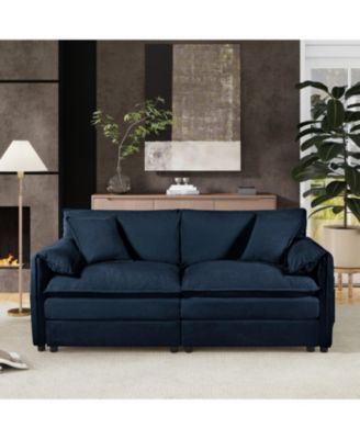 Oversized Chenille Loveseat Sofa, Oversized 2-Seater Small Cloud Couch, Modern Comfy Deep Seat Love Seat,Chenille