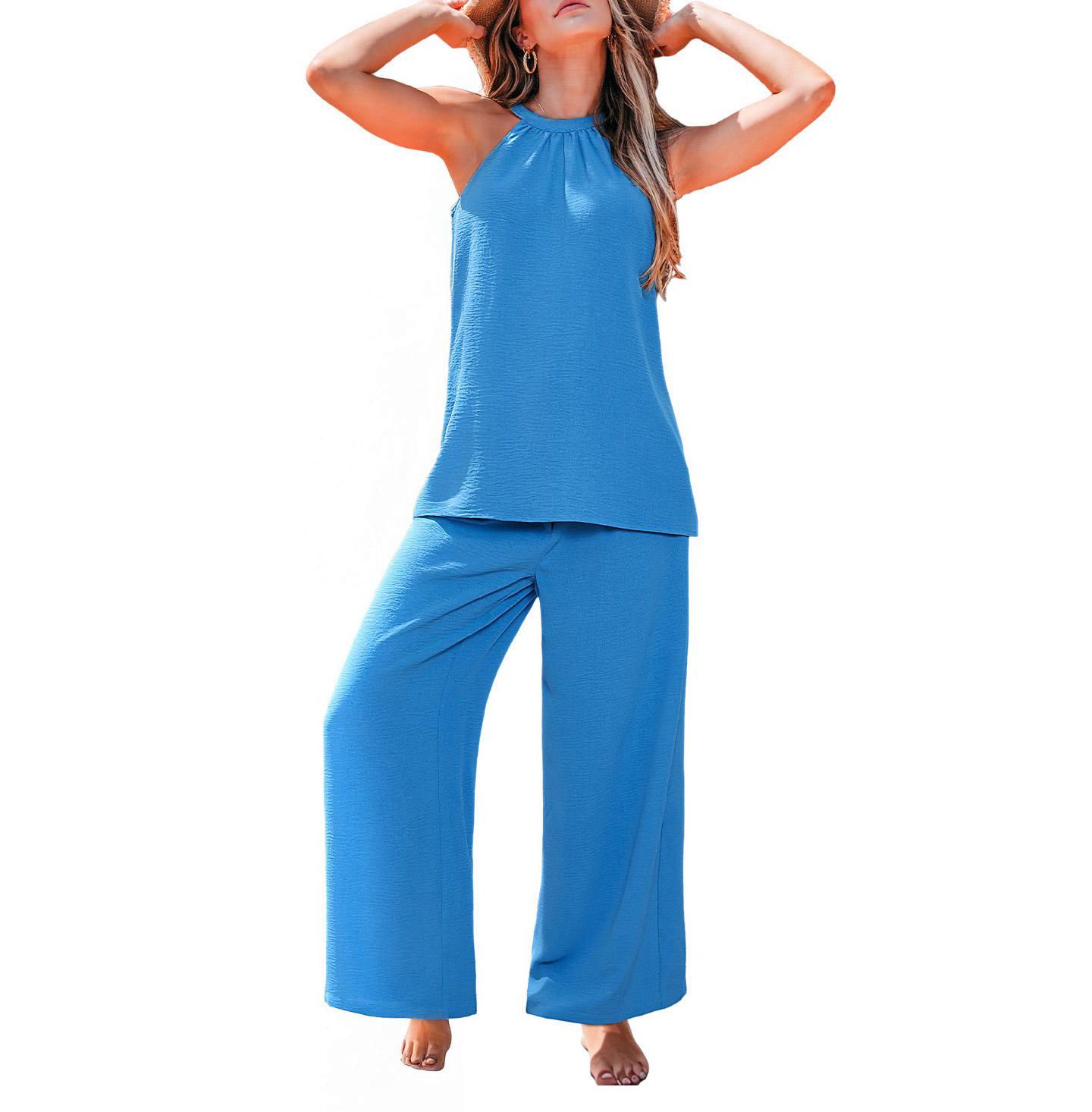 Женские комплекты Cupshe Blue Horizon Casual Resort Co-Ord Set, цвет: Пастельный синий — фото 1