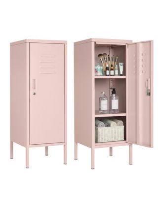 Storage Locker Cabinet with Lock Secure Steel Organizer, Adjustable Shelves, Ventilated Design, Lockable for Office, Home, Gym, School, Garage