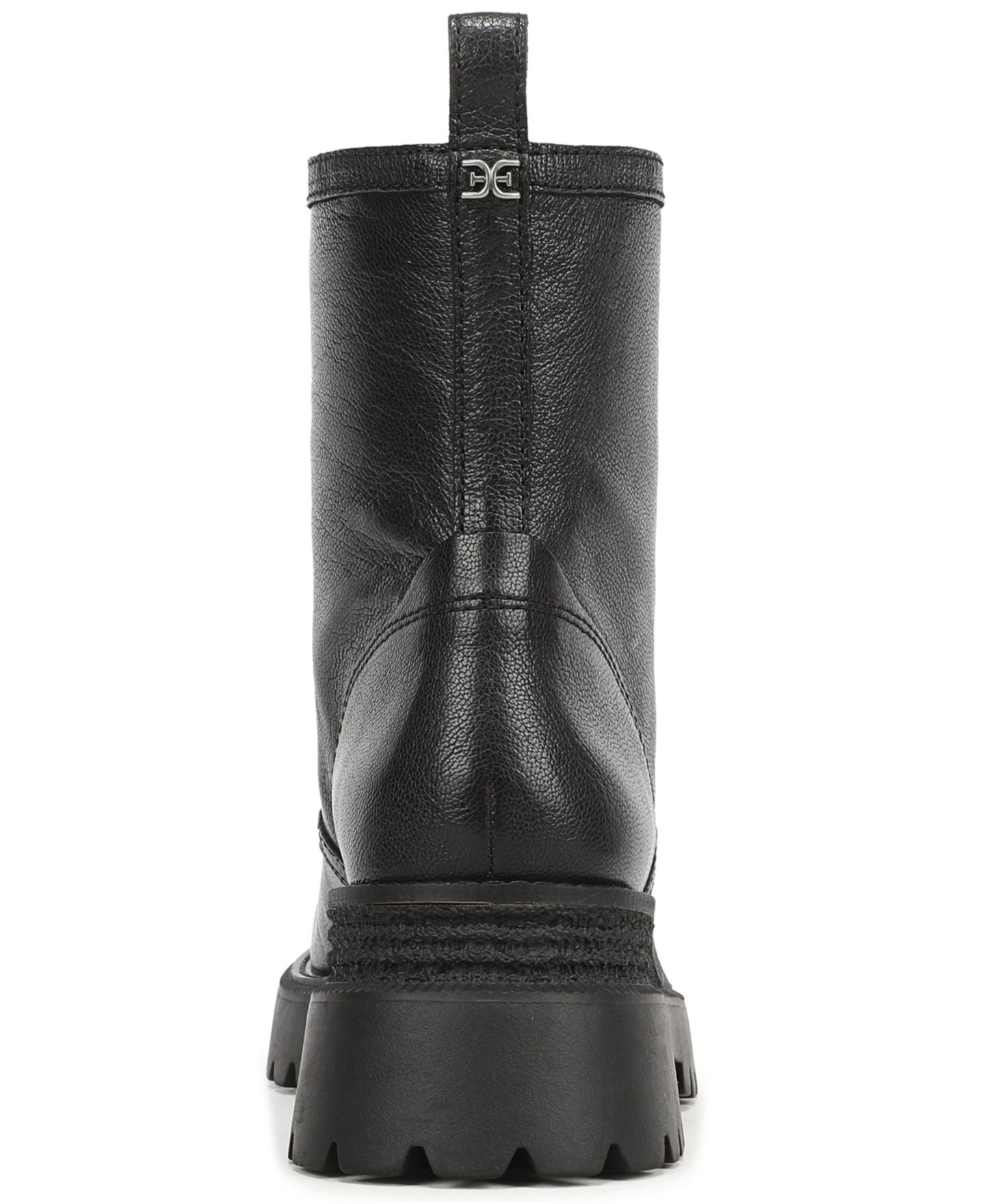 Женские ботинки Sam Edelman Grove Zipper Short, цвет: Чёрный кожаный — фото 3