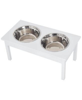 23 in Wooden Heavy Duty Elevated Dog Bowl Feeding Station