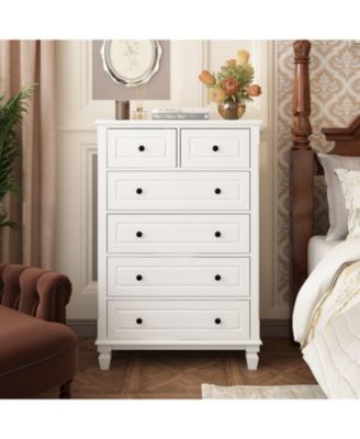 Modern 6-Drawers Wood Chest of Drawer Dresser,bedroom nightstand, wooden end table