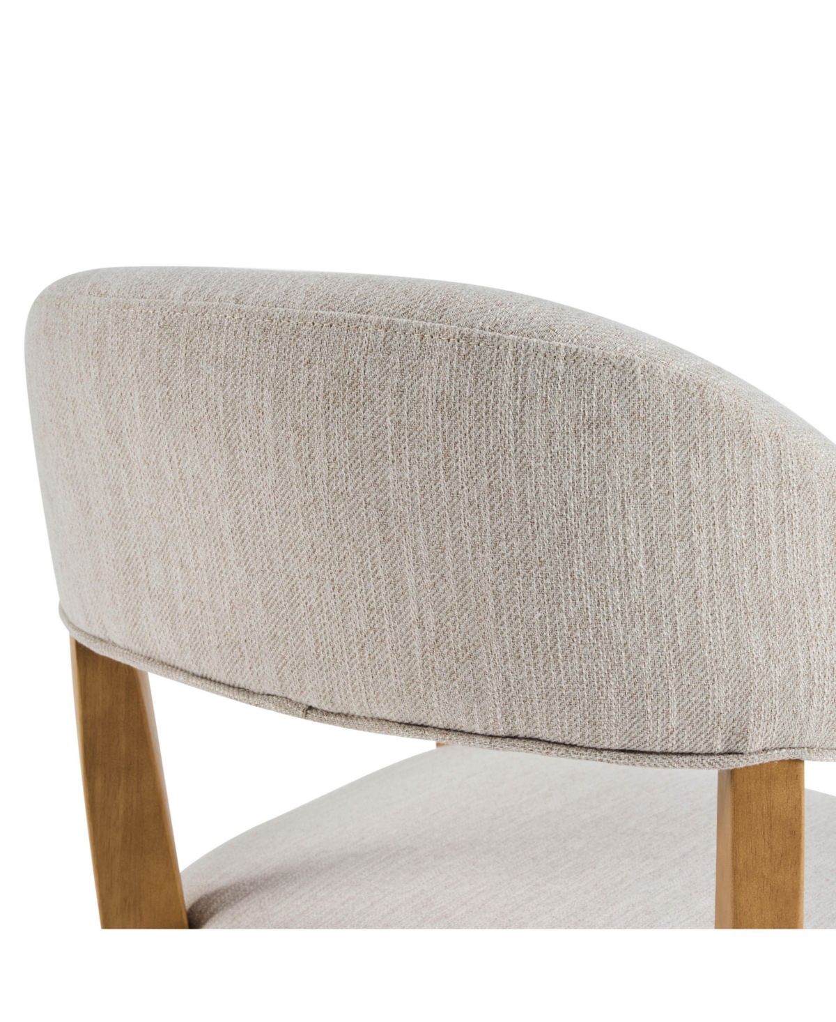 Boyel Living 2-Piece Upholstered Dining Chairs with Arms, Fabric and Rubberwood Frame, Modern Ergonomic