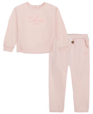 Baby Girls' Long-Sleeve Top and Pants, 2-Piece Set