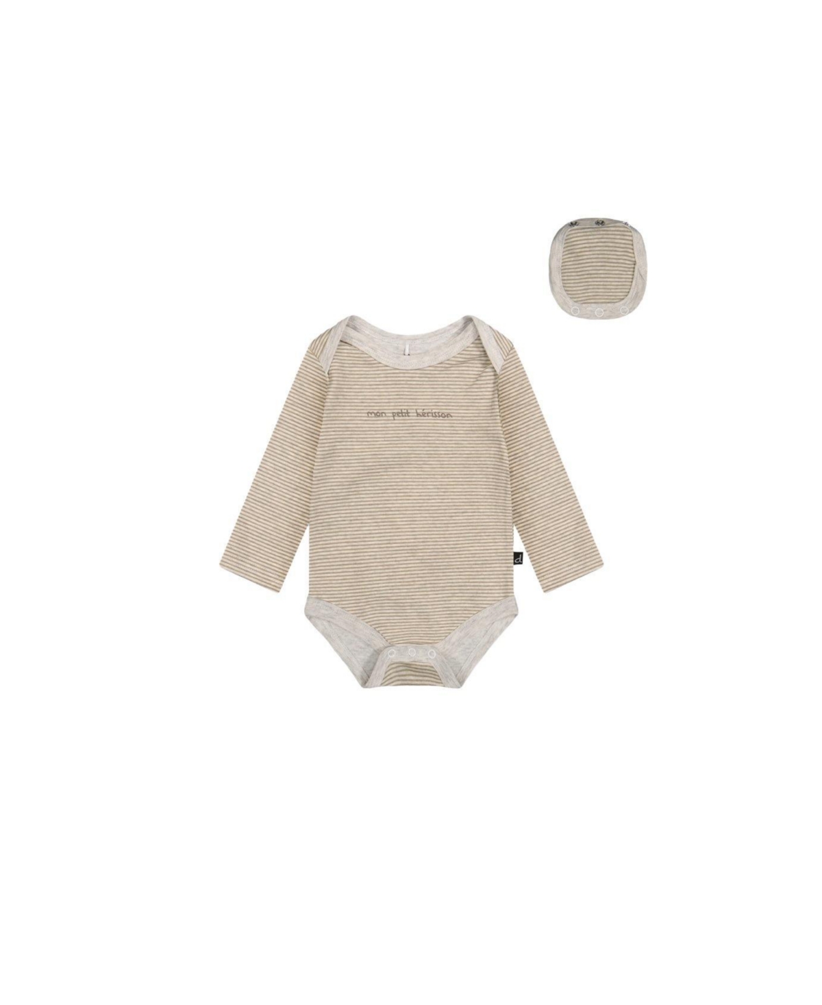 Deux par Deux Baby Boys 3M To 24M Cotton Onesie Stripes - Brown and white stripes